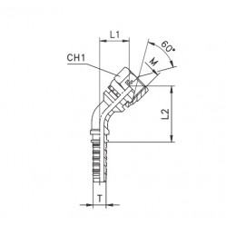 DKM предв. обжатая гайка 45°