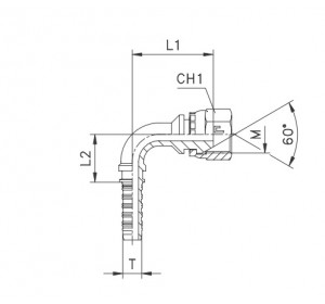 DKM предв. обжатая гайка 90°