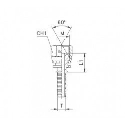 DKM прямой предв. обжатая гайка