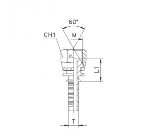 DKM прямой предв. обжатая гайка